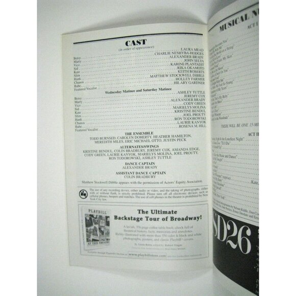 Come Fly Away Playbill 2010 Marquis John Selya Theatre Twyla Tharp Frank Sinatra - Picture 7 of 11